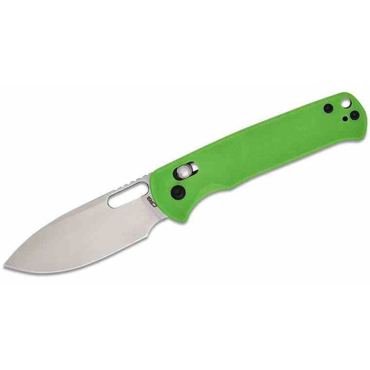 Couteau CJRB Hectare Green Lame Acier AR-RPM9 Sand Polish Manche G10 Crossbar IKBS Clip J1935GN - Livraison Gratuite