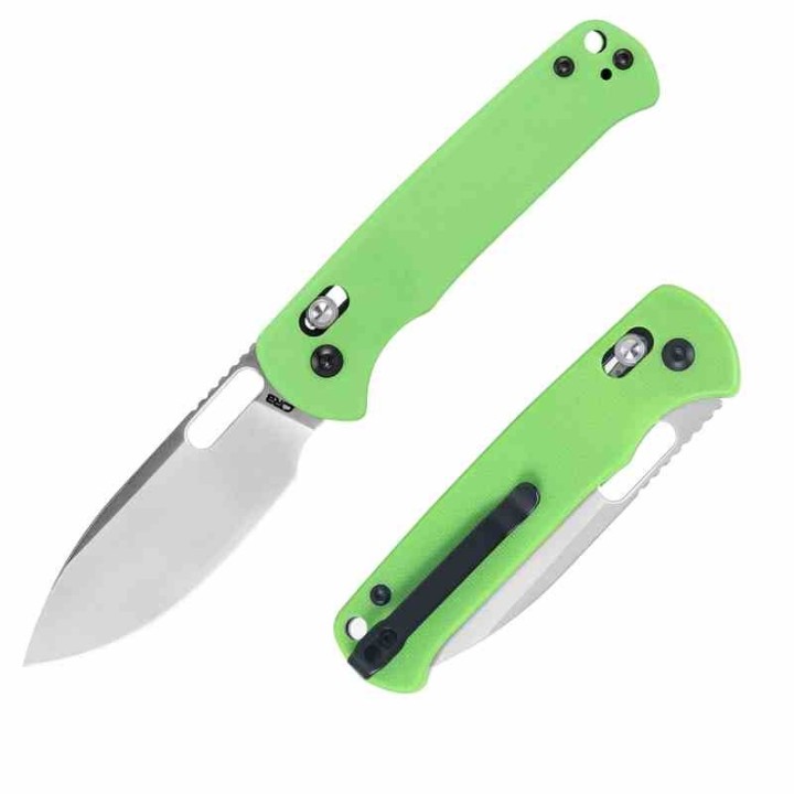 Couteau CJRB Hectare Green Lame Acier AR-RPM9 Sand Polish Manche G10 Crossbar IKBS Clip J1935GN - Livraison Gratuite
