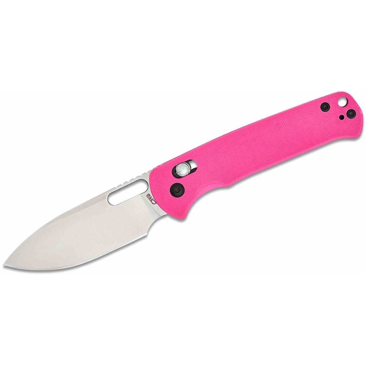 Couteau CJRB Hectare Pink Lame Acier AR-RPM9 Sand Polish Manche G10 Crossbar IKBS Clip J1935PNK - Livraison Gratuite
