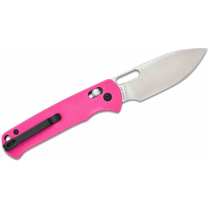 Couteau CJRB Hectare Pink Lame Acier AR-RPM9 Sand Polish Manche G10 Crossbar IKBS Clip J1935PNK - Livraison Gratuite