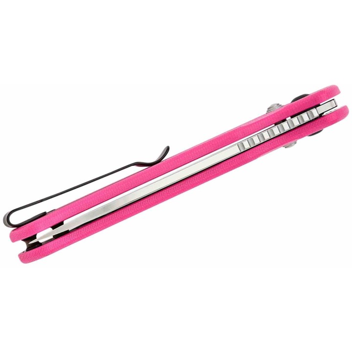 Couteau CJRB Hectare Pink Lame Acier AR-RPM9 Sand Polish Manche G10 Crossbar IKBS Clip J1935PNK - Livraison Gratuite