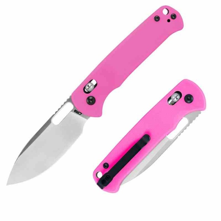 Couteau CJRB Hectare Pink Lame Acier AR-RPM9 Sand Polish Manche G10 Crossbar IKBS Clip J1935PNK - Livraison Gratuite