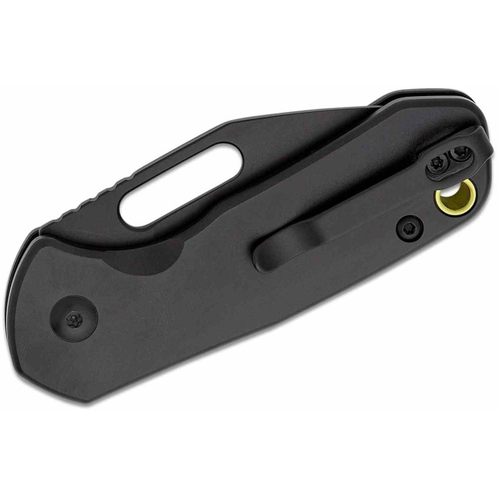Couteau CJRB Mini Pyrite Wharncliffe Lame Acier AR-RPM9 Black Manche Aluminium Button Lock IKBS Clip J1933BBK - Livraison Gratui