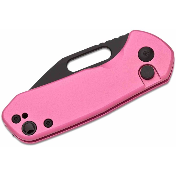 Couteau CJRB Mini Pyrite Pink Wharncliffe Lame Acier AR-RPM9 Black Button Lock IKBS Clip J1933BPK - Livraison Gratuite