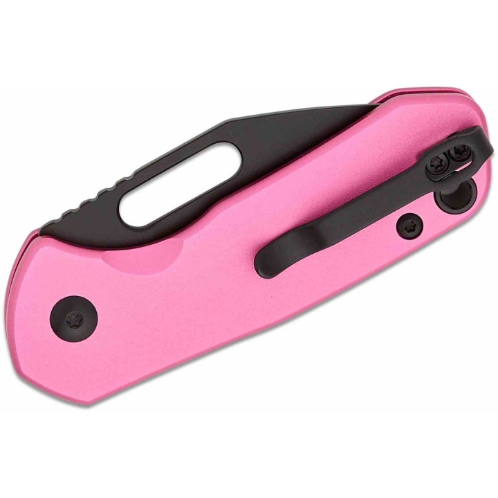Couteau CJRB Mini Pyrite Pink Wharncliffe Lame Acier AR-RPM9 Black Button Lock IKBS Clip J1933BPK - Livraison Gratuite