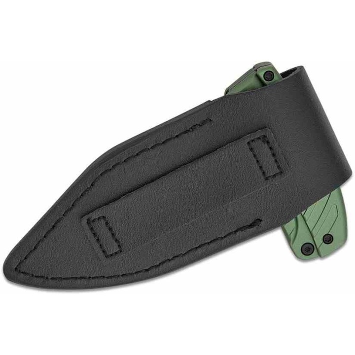 Couteau CIVIVI Typhoeus Green Push Dagger Lame Acier 14C28N Black Manche Aluminum Etui Cuir CIVC210364 - Livraison Gratuite