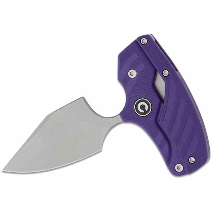 Couteau CIVIVI Typhoeus Purple Push Dagger Lame Acier 14C28N Black Manche Aluminum Etui Cuir CIVC210362 - Livraison Gratuite