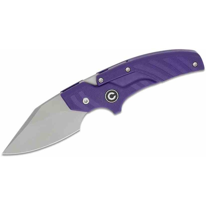 Couteau CIVIVI Typhoeus Purple Push Dagger Lame Acier 14C28N Black Manche Aluminum Etui Cuir CIVC210362 - Livraison Gratuite