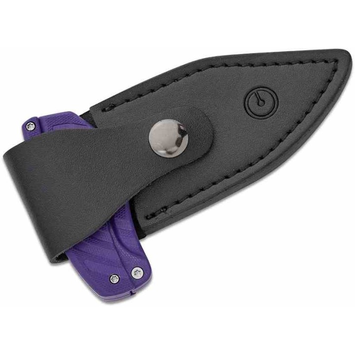 Couteau CIVIVI Typhoeus Purple Push Dagger Lame Acier 14C28N Black Manche Aluminum Etui Cuir CIVC210362 - Livraison Gratuite