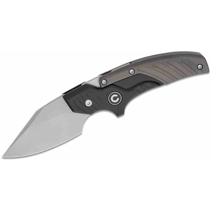 Couteau CIVIVI Typhoeus Black & Gray Push Dagger Lame Acier 14C28N Black Manche Alum Etui Cuir CIVC210363 - Livraison Gratuite