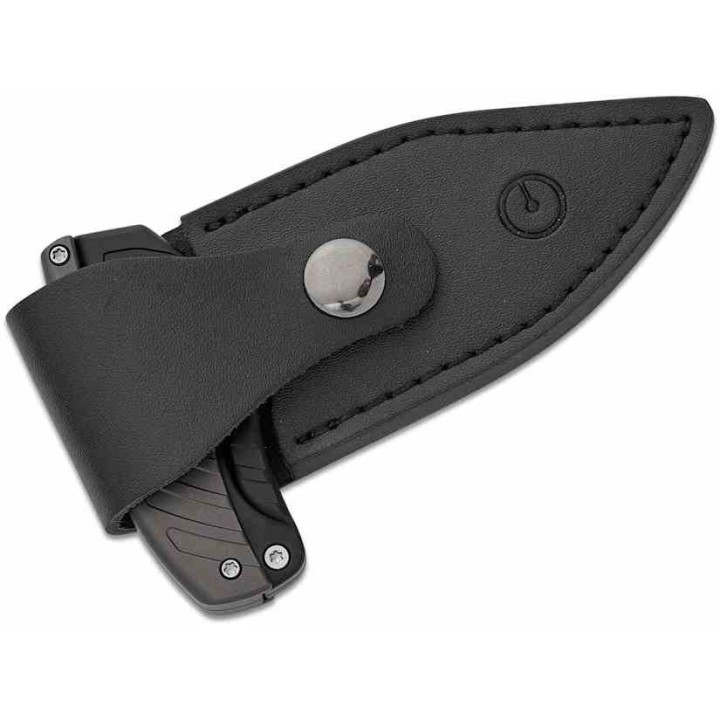 Couteau CIVIVI Typhoeus Black & Gray Push Dagger Lame Acier 14C28N Black Manche Alum Etui Cuir CIVC210363 - Livraison Gratuite