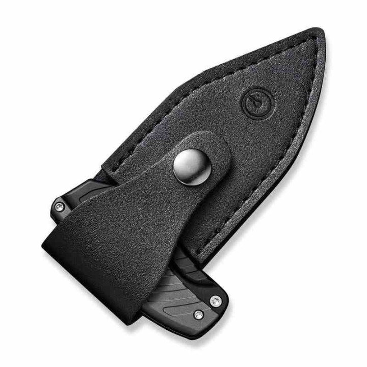 Couteau CIVIVI Typhoeus Black & Gray Push Dagger Lame Acier 14C28N Black Manche Alum Etui Cuir CIVC210363 - Livraison Gratuite