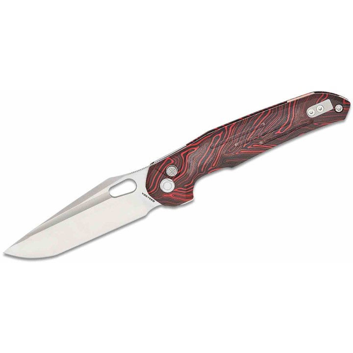 Couteau Vosteed Thunderbird Red Lame Acier S35VN Satin Manche GT-Mascus IKBS Button Lock Clip VOSTBSG1 - Livraison Gratuite