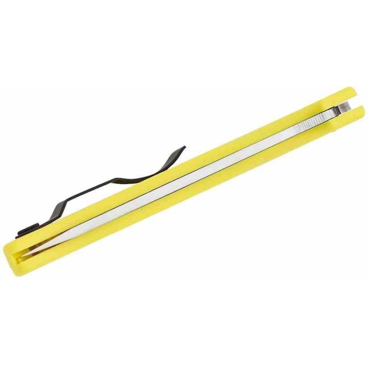 Couteau Spyderco Stretch 2 XL Salt Yellow Lame Acier H-2 Serr Manche FRN Lockback Made Japan SC258SYL - Livraison Gratuite