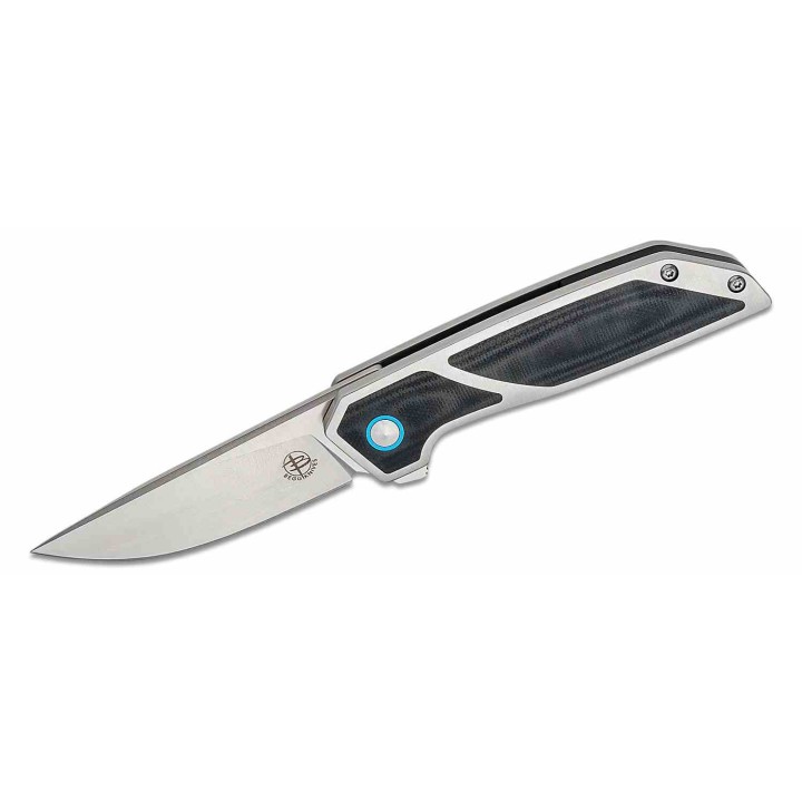 Couteau Begg Knives Diamici Black Lame Acier D2 Manche Acier/G10 Liner Lock IKBS Clip BG013 - Livraison Gratuite