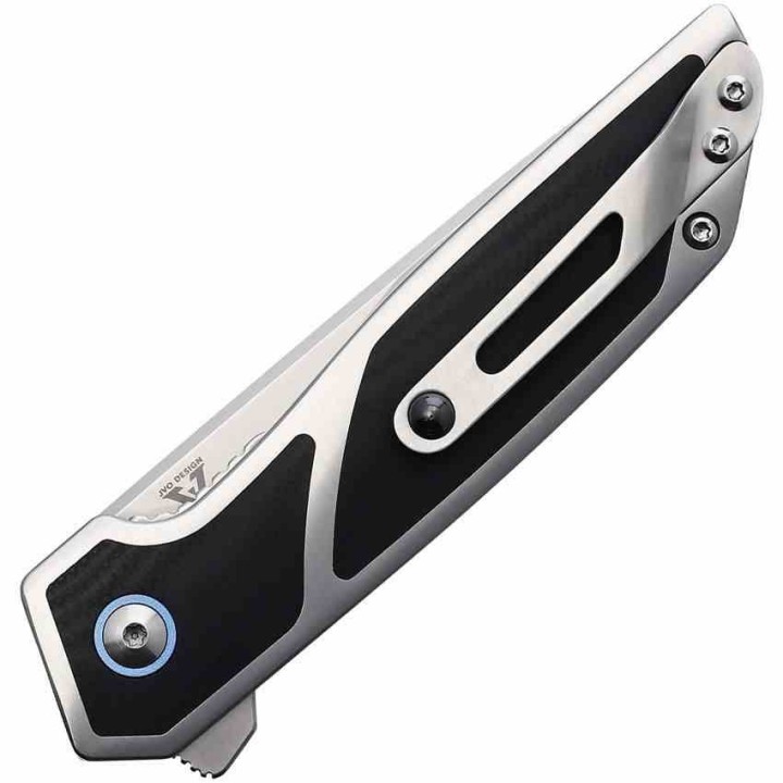 Couteau Begg Knives Diamici Black Lame Acier D2 Manche Acier/G10 Liner Lock IKBS Clip BG013 - Livraison Gratuite