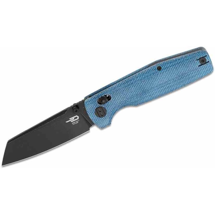 Couteau Bestech Slasher Blue Manche Micarta Lame Acier D2 IKBS Axis Lock Clip BTKG56C2 - Livraison Gratuite