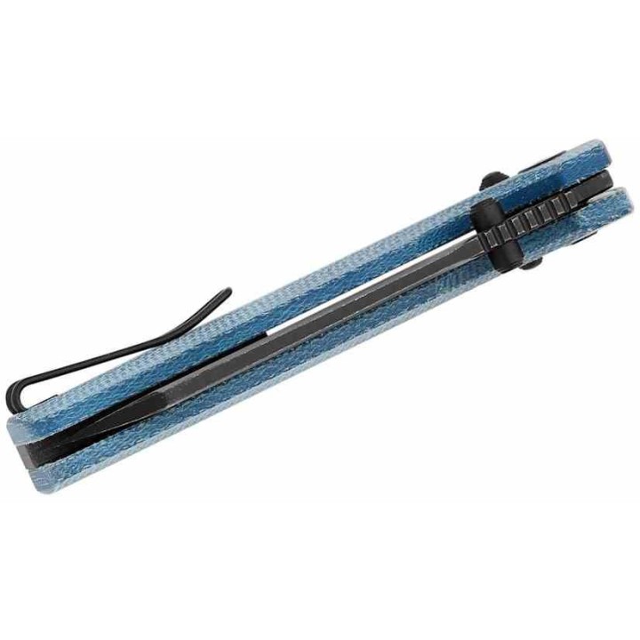 Couteau Bestech Slasher Blue Manche Micarta Lame Acier D2 IKBS Axis Lock Clip BTKG56C2 - Livraison Gratuite