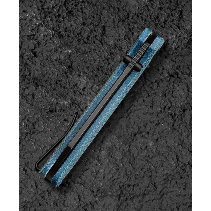 Couteau Bestech Slasher Blue Manche Micarta Lame Acier D2 IKBS Axis Lock Clip BTKG56C2 - Livraison Gratuite