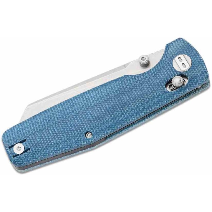 Couteau Bestech Slasher Blue Manche Micarta Lame Acier D2 SW IKBS Axis Lock Clip BTKG56C1 - Livraison Gratuite