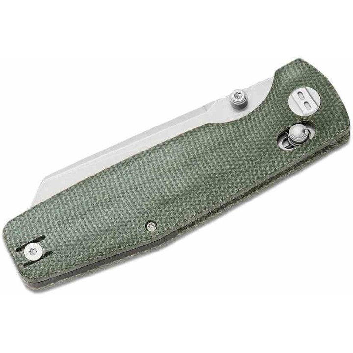 Couteau Bestech Slasher Green Manche Micarta Lame Acier D2 IKBS Axis Lock Clip BTKG56B1 - Livraison Gratuite