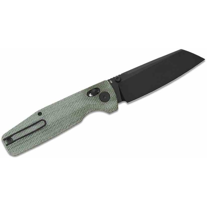 Couteau Bestech Slasher Green Manche Micarta Lame Acier D2 BLK IKBS Axis Lock Clip BTKG56B2 - Livraison Gratuite