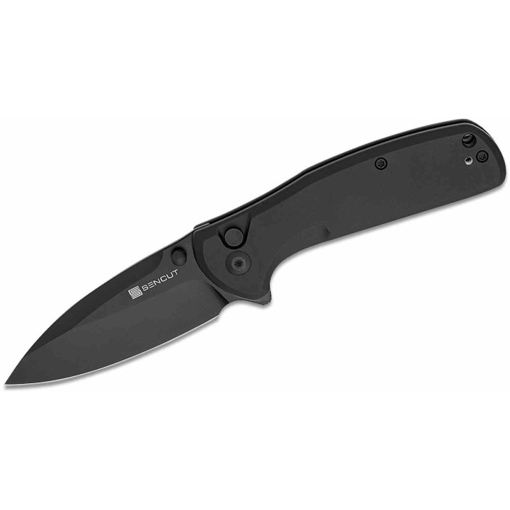 Couteau Sencut ArcBlast Black Lame Acier 9Cr18MoV Black Manche Alu Button Lock IKBS Clip S22043B1 - Livraison Gratuite