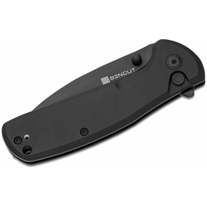 Couteau Sencut ArcBlast Black Lame Acier 9Cr18MoV Black Manche Alu Button Lock IKBS Clip S22043B1 - Livraison Gratuite