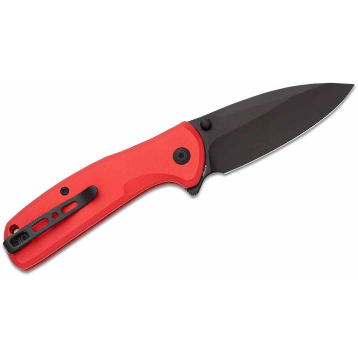Couteau Sencut ArcBlast Red Lame Acier 9Cr18MoV Black Manche Alu Button Lock IKBS Clip S22043B4 - Livraison Gratuite