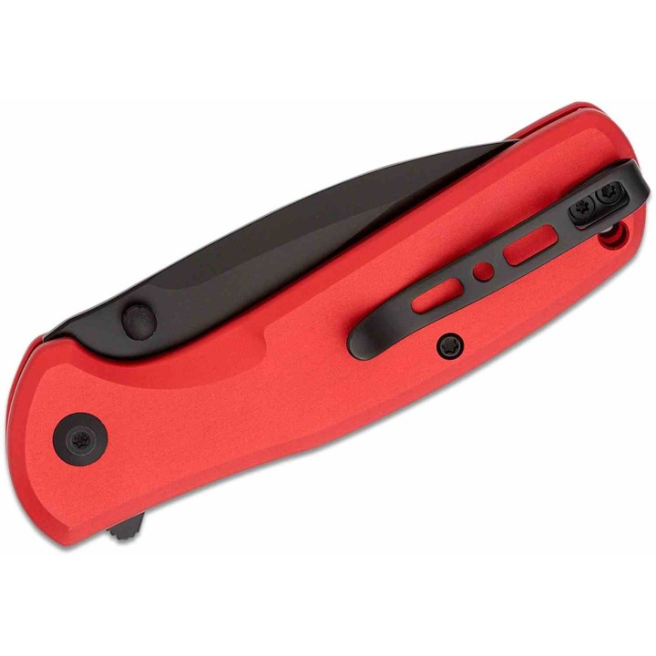 Couteau Sencut ArcBlast Red Lame Acier 9Cr18MoV Black Manche Alu Button Lock IKBS Clip S22043B4 - Livraison Gratuite