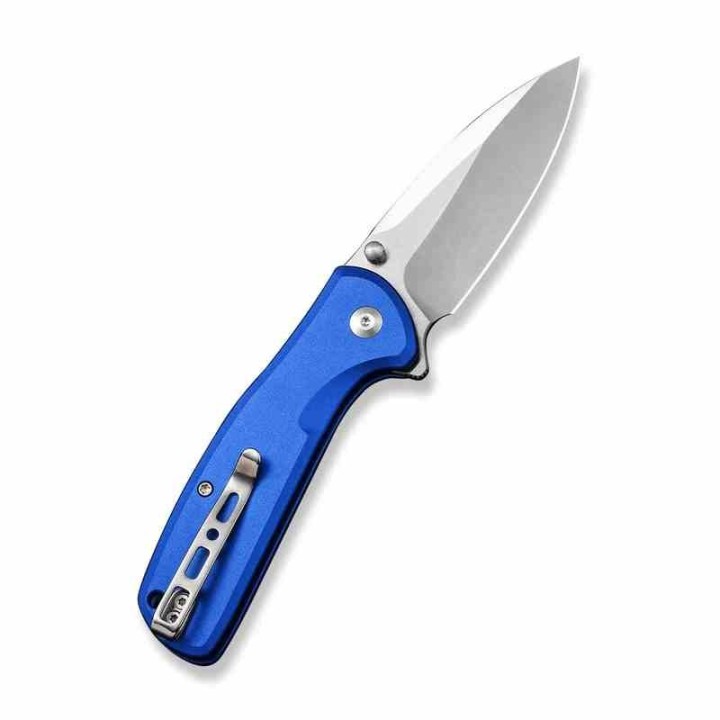 Couteau Sencut ArcBlast Blue Lame Acier 9Cr18MoV Satin Manche Alu Button Lock IKBS Clip S22043B3 - Livraison Gratuite