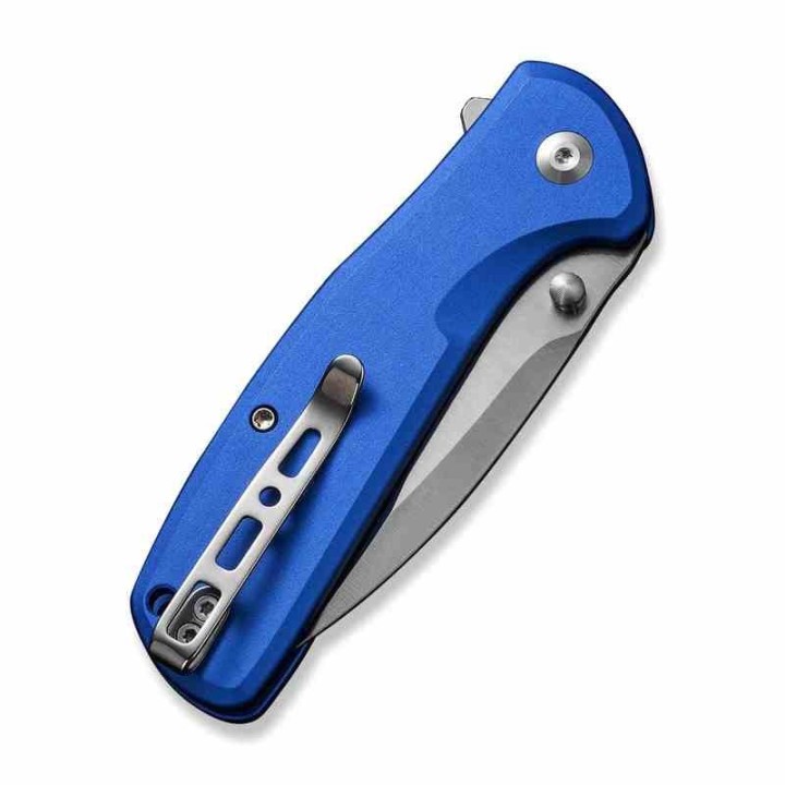 Couteau Sencut ArcBlast Blue Lame Acier 9Cr18MoV Satin Manche Alu Button Lock IKBS Clip S22043B3 - Livraison Gratuite