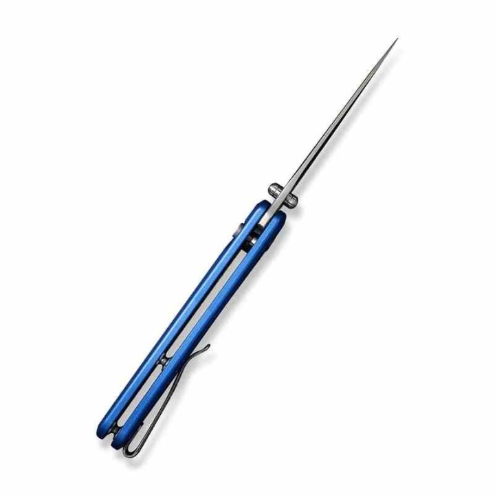 Couteau Sencut ArcBlast Blue Lame Acier 9Cr18MoV Satin Manche Alu Button Lock IKBS Clip S22043B3 - Livraison Gratuite