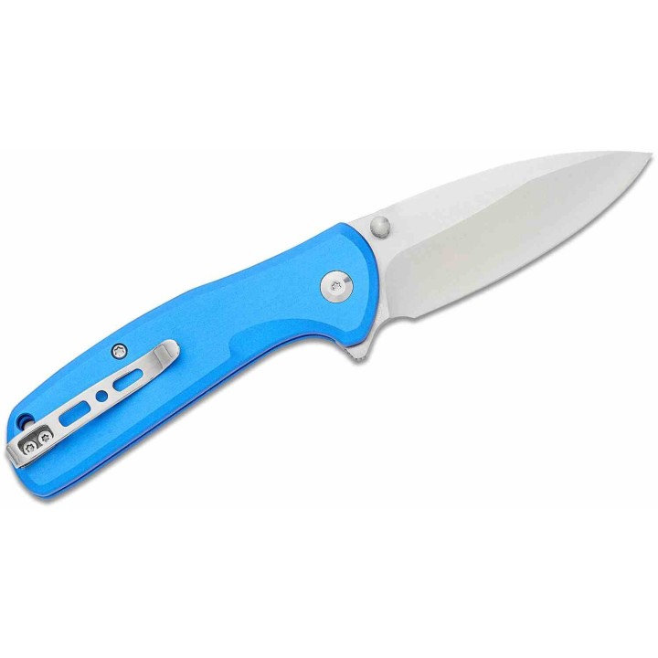 Couteau Sencut ArcBlast Blue Lame Acier 9Cr18MoV Satin Manche Alu Button Lock IKBS Clip S22043B3 - Livraison Gratuite