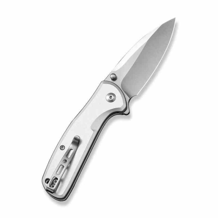 Couteau Sencut ArcBlast Silver Lame Acier 9Cr18MoV Satin Manche Alu Button Lock IKBS Clip S22043B2 - Livraison Gratuite