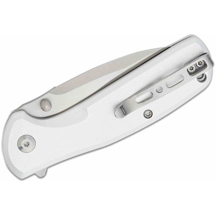 Couteau Sencut ArcBlast Silver Lame Acier 9Cr18MoV Satin Manche Alu Button Lock IKBS Clip S22043B2 - Livraison Gratuite
