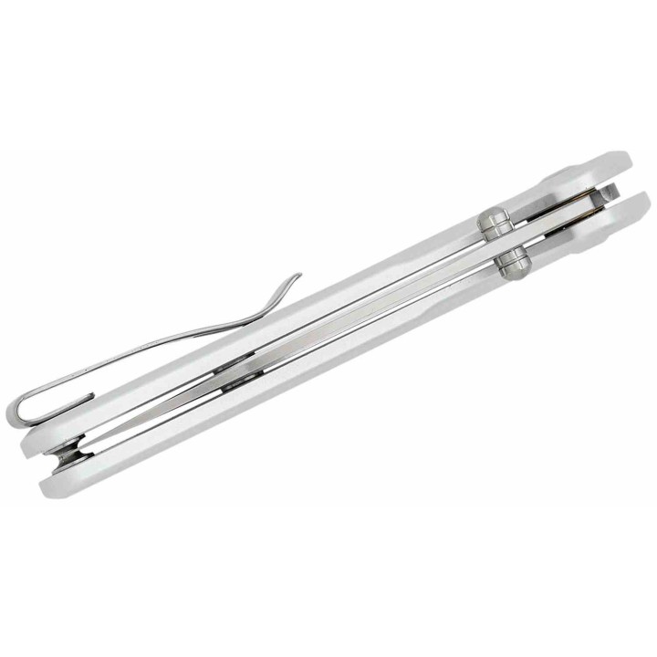 Couteau Sencut ArcBlast Silver Lame Acier 9Cr18MoV Satin Manche Alu Button Lock IKBS Clip S22043B2 - Livraison Gratuite