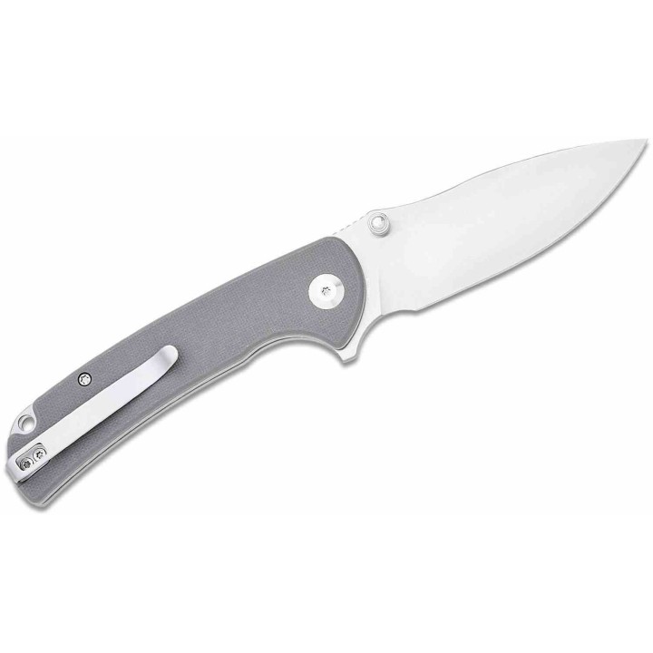 Couteau Sencut Pulsewave Gray Lame Acier 9Cr18MoV Satin Manche G10 Button Lock IKBS Clip S230322 - Livraison Gratuite