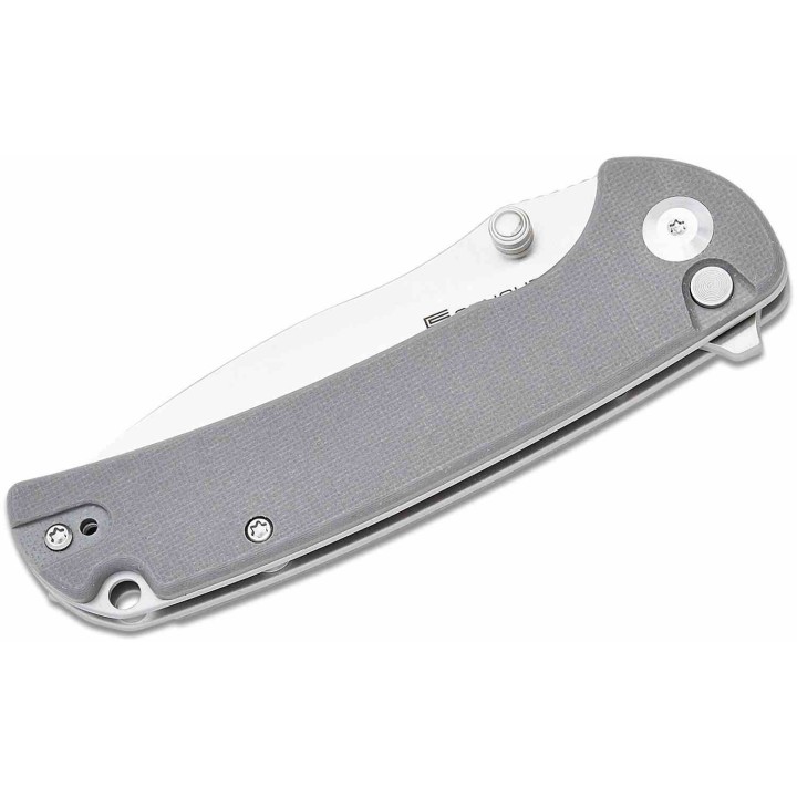 Couteau Sencut Pulsewave Gray Lame Acier 9Cr18MoV Satin Manche G10 Button Lock IKBS Clip S230322 - Livraison Gratuite