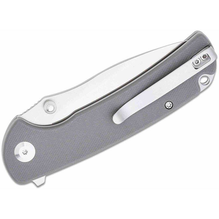 Couteau Sencut Pulsewave Gray Lame Acier 9Cr18MoV Satin Manche G10 Button Lock IKBS Clip S230322 - Livraison Gratuite