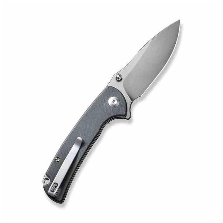 Couteau Sencut Pulsewave Gray Lame Acier 9Cr18MoV Satin Manche G10 Button Lock IKBS Clip S230322 - Livraison Gratuite