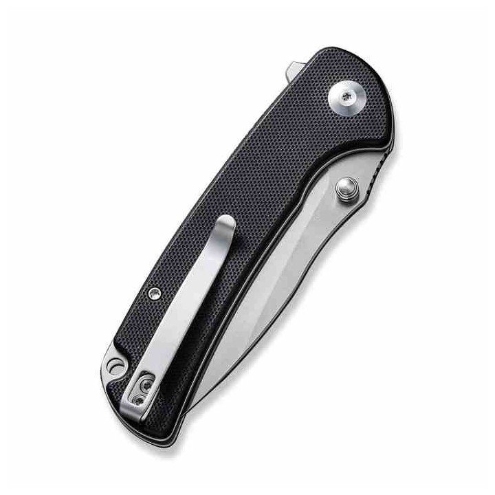 Couteau Sencut Pulsewave Black Lame Acier 9Cr18MoV Satin Manche G10 Button Lock IKBS Clip S230321 - Livraison Gratuite