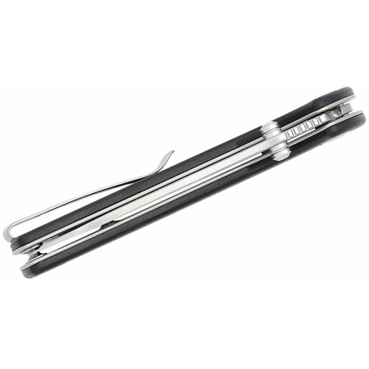 Couteau Sencut Pulsewave Black Lame Acier 9Cr18MoV Satin Manche G10 Button Lock IKBS Clip S230321 - Livraison Gratuite