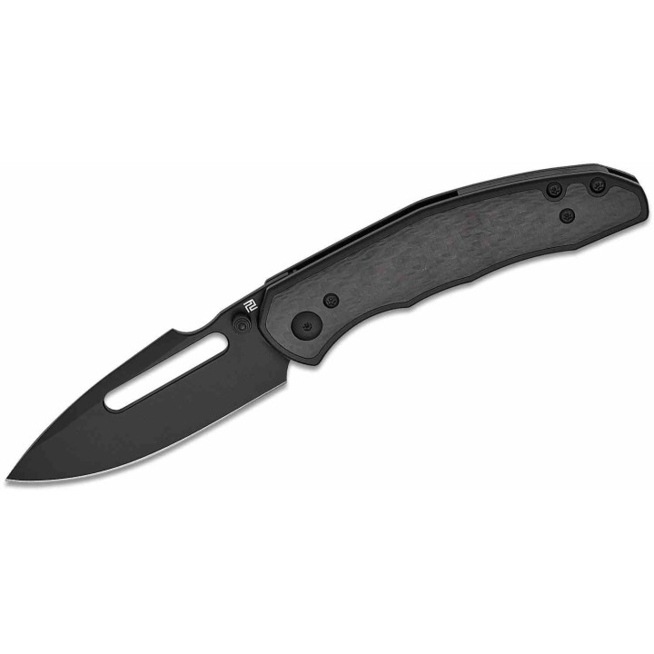 Couteau ArtisanCutlery Boa Black Manche Titane/Fibre Carbone Lame Acier S35VN Black IKBS ATZ1862GCF - Livraison Gratuite