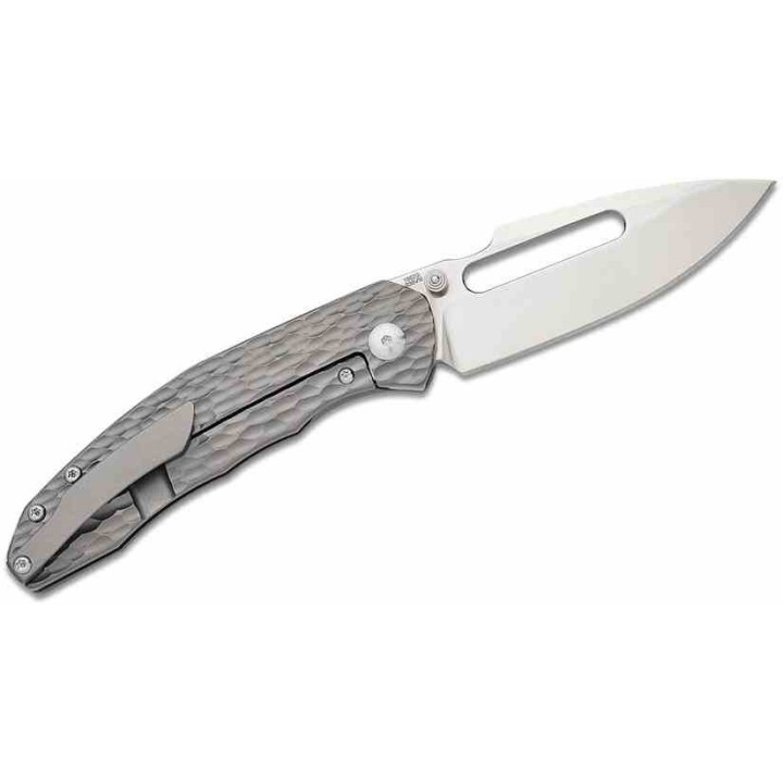Couteau ArtisanCutlery Boa Gray Manche Titane Lame Acier S35VN Sand Polished IKBS ATZ1862GFGY - Livraison Gratuite