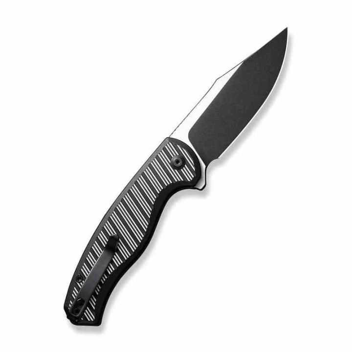 Couteau CIVIVI Stormhowl Black Lame Acier Nitro-V 2 Tons Manche Alum IKBS Button Lock Clip CIVC23040B1 - Livraison Gratuite