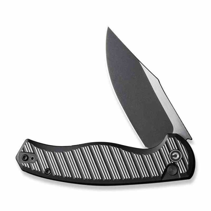 Couteau CIVIVI Stormhowl Black Lame Acier Nitro-V 2 Tons Manche Alum IKBS Button Lock Clip CIVC23040B1 - Livraison Gratuite
