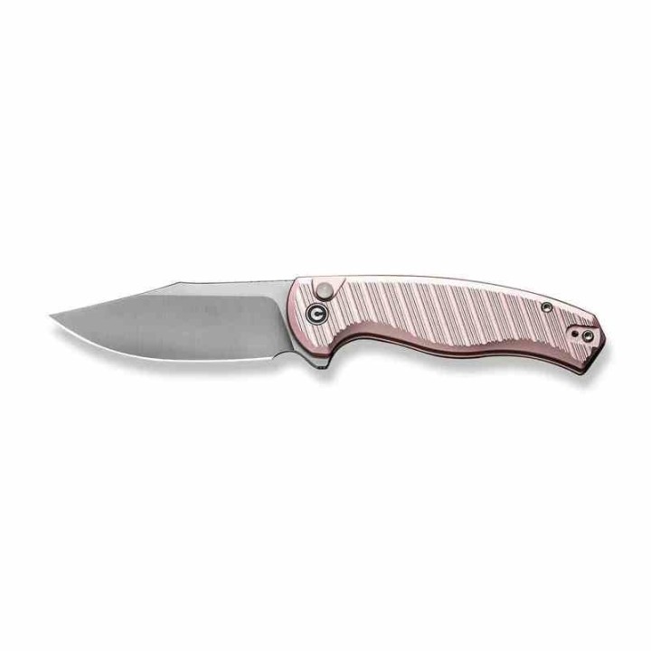 Couteau CIVIVI Stormhowl Pink Lame Acier Nitro-V Satin Manche Alum IKBS Button Lock Clip CIVC23040B3 - Livraison Gratuite