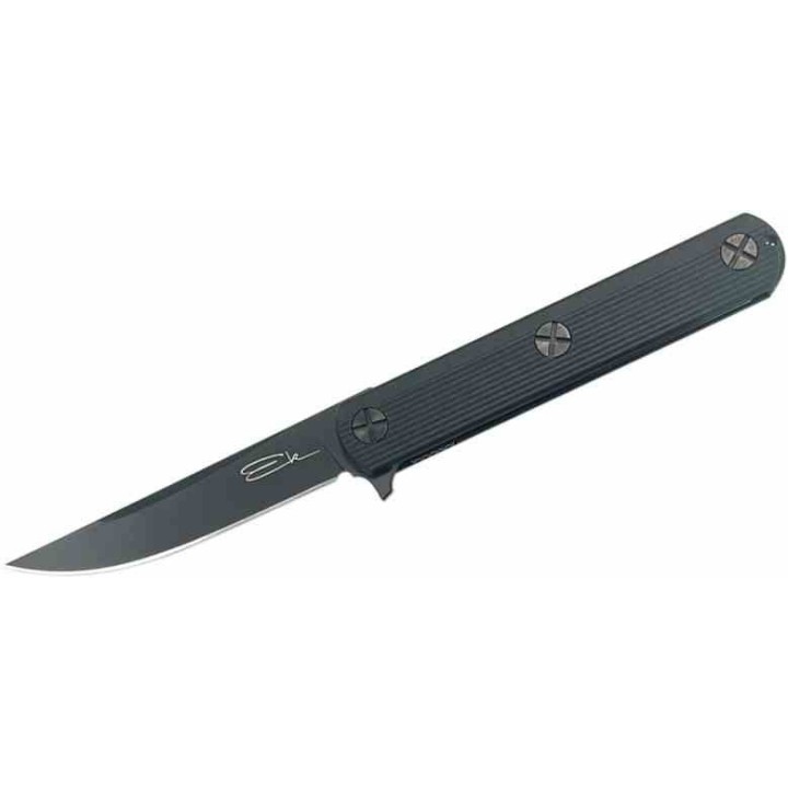 Couteau KA BAR Ek Folder Lame Acier S35VN Black Manche GFN Linerlock Clip EK201 - Livraison Gratuite