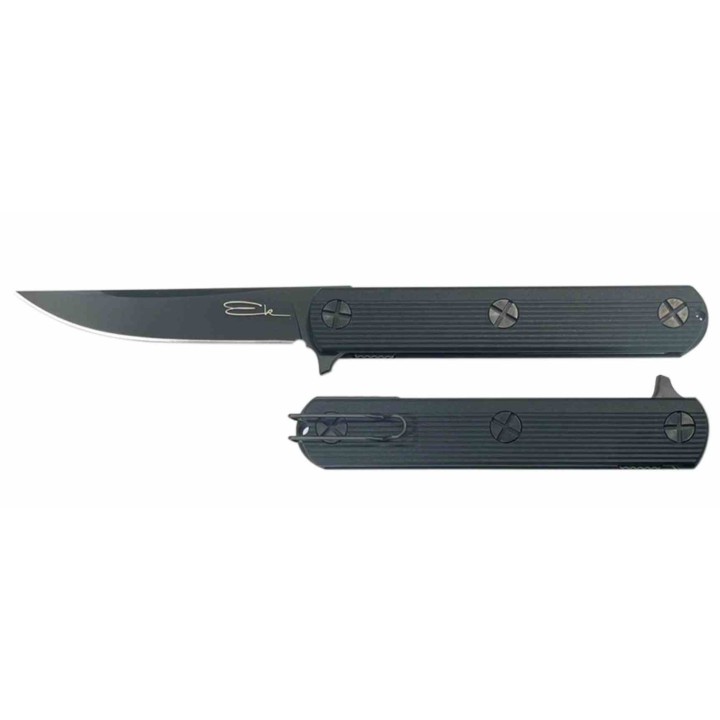 Couteau KA BAR Ek Folder Lame Acier S35VN Black Manche GFN Linerlock Clip EK201 - Livraison Gratuite